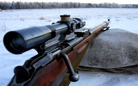 Mosin Nagant Sniper Rifle Overlooking Its Natural Hunting Ground