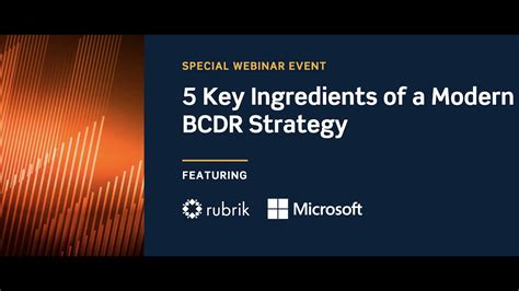 5 Key Ingredients of a Modern BCDR Strategy with Rubrik & Microsoft