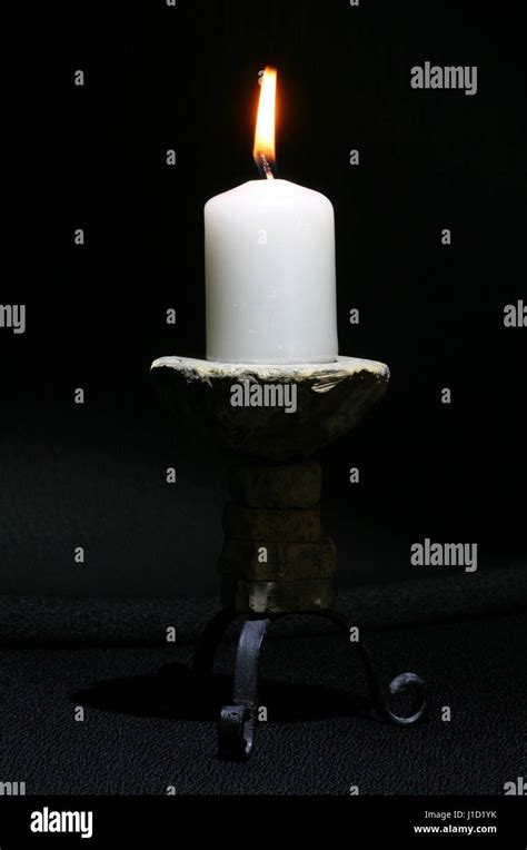 Candle In Candlestick Hi Res Stock Photography And Images Alamy