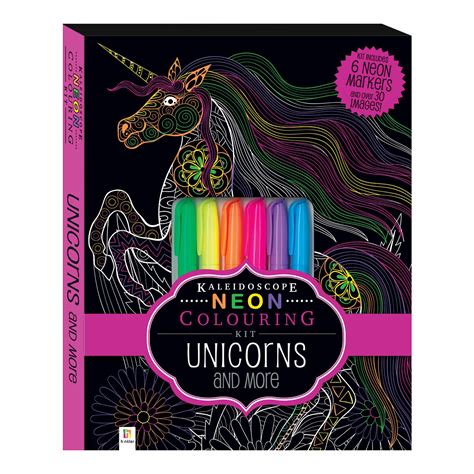 Kaleidoscope Neon Colouring Kit Unicorns And More Big W