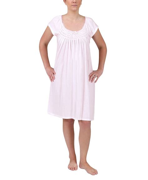 Miss Elaine Solid Short Cap Sleeve Nightgown Macys