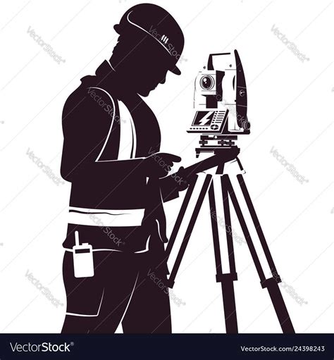 Surveyor And Total Station Silhouette Download A Free Preview Or High
