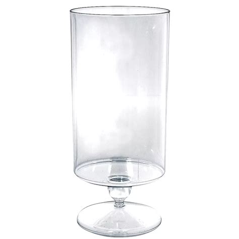 Tall Clear Plastic Pedestal Cylinder Container 83oz Party City