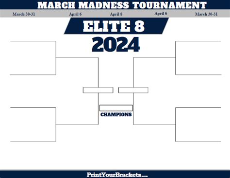 Elite 8 Bracket And Tv Schedule For 2025 Ncaa Tournament