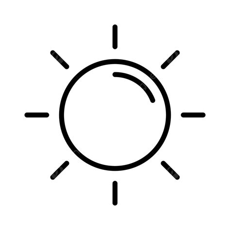 Ikon Garis Matahari Vektor Hari Siang Hari Matahari Png Dan Vektor