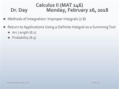 Calculus Ii Mat Dr Day Monday February Ppt Download