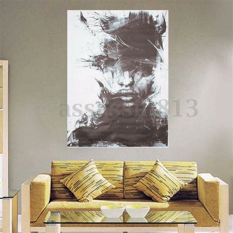 Modern Abstract Vogue Black Art Oil Painting On Canvas