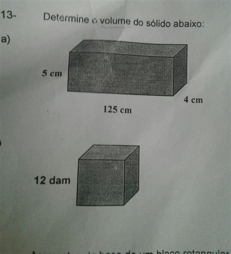 Determine O Volume Do Sólido Abaixo Br