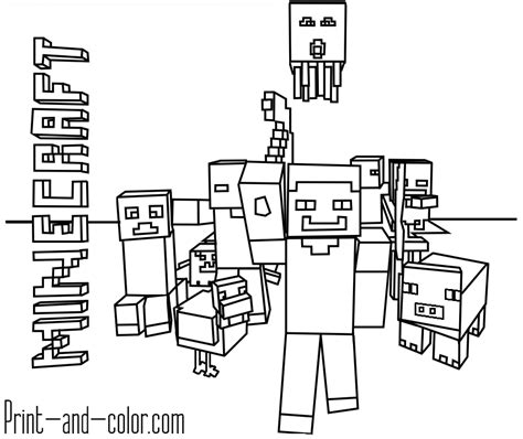 Here you can find our minecraft inspired coloring pages for kids. Minecraft coloring pages | Print and Color.com