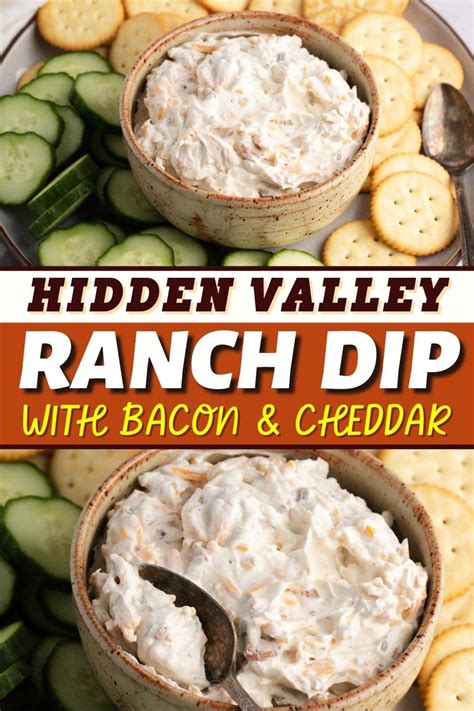 Hidden Valley Ranch Dip With Bacon And Cheddar Insanely Good
