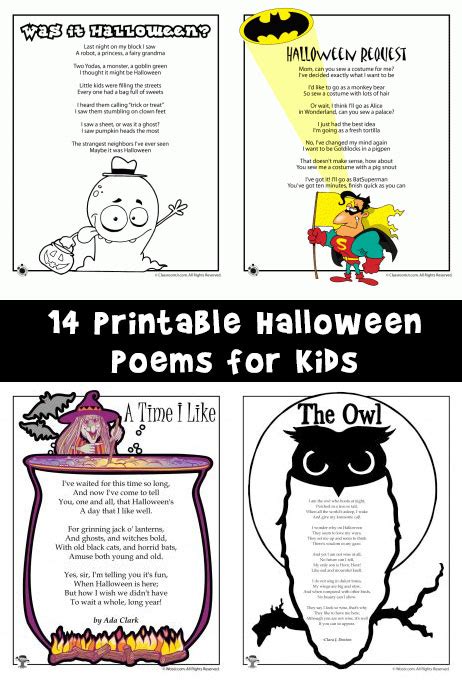 Free Printable Halloween Poems