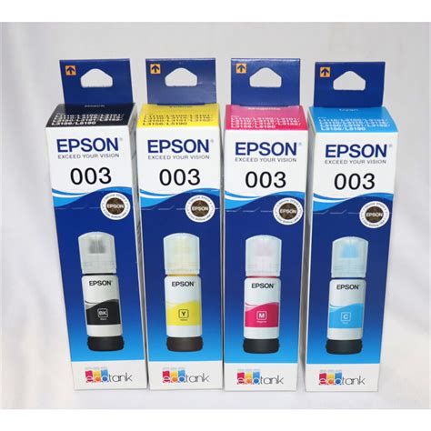 Epson 003 Ink 65ml 4 Colors For L1110 L3100 L3101 L3110 L3115