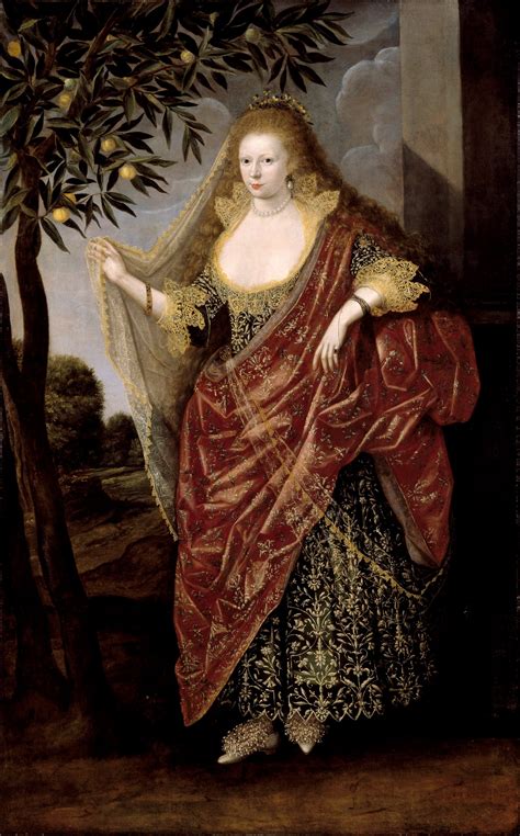 1615 Portrait Of A Lady Called Elizabeth Lady Tanfield British