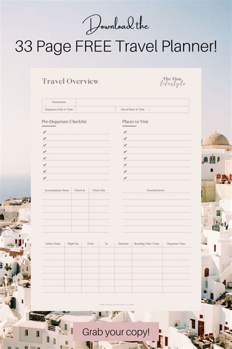 Best Travel Planner Template Free Printable Pdf Artofit