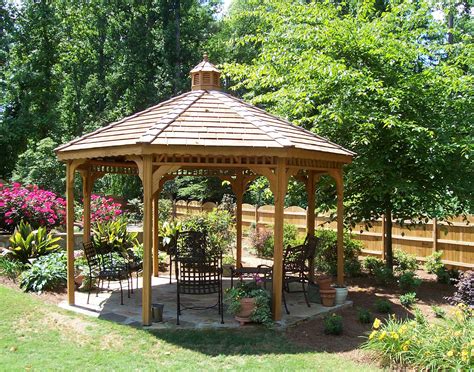 Treated Pine Single Roof Octagon Gazebos With Metal Roof Gazebos By