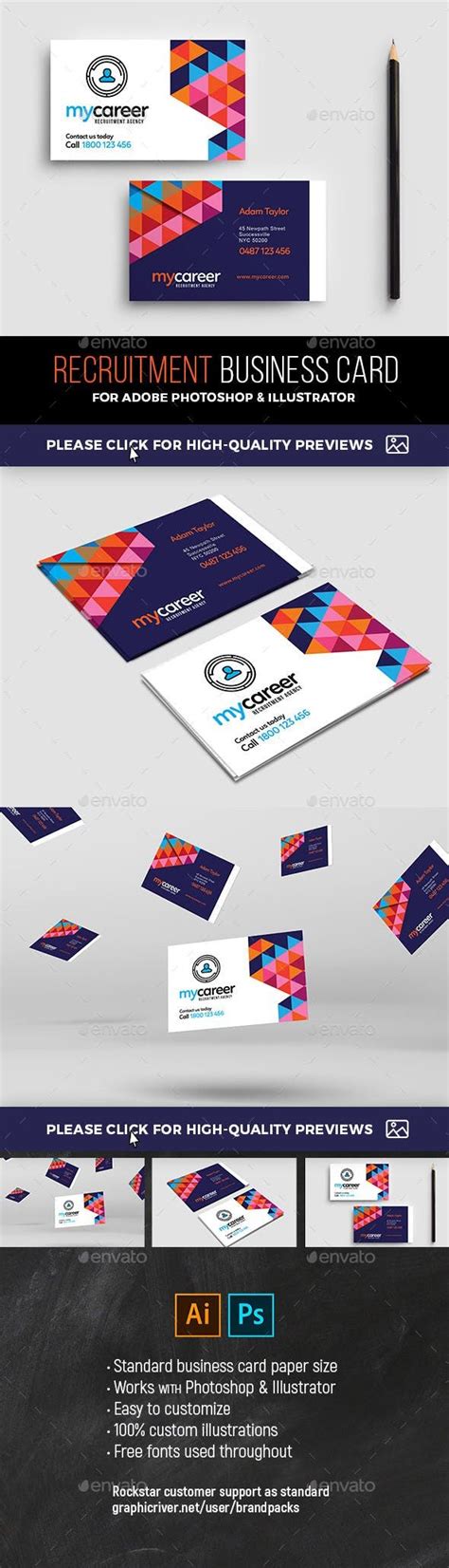 Recruitment Agency Business Card Template By Brandpacks Graphicriver