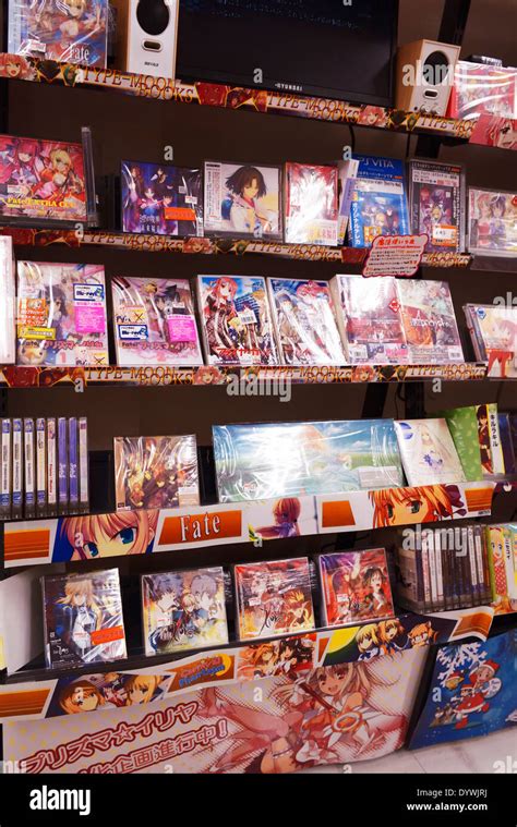 Fate Japanese Anime Dvds On Store Display Tokyo Japan Stock Photo Alamy