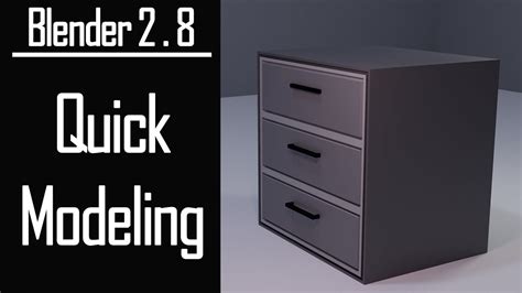 Drawer Cabinet Quick Model Tutorial Blender 28 Youtube