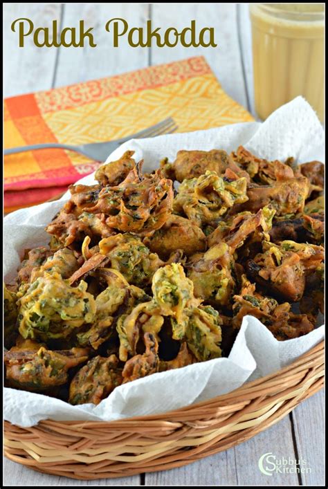 Palak Pakoda Recipe Spinach Fritters Recipe Recipe Recipes Easy Indian Snacks Fritter