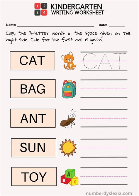 Handwriting Free Printable Kindergarten Worksheets Printable Form