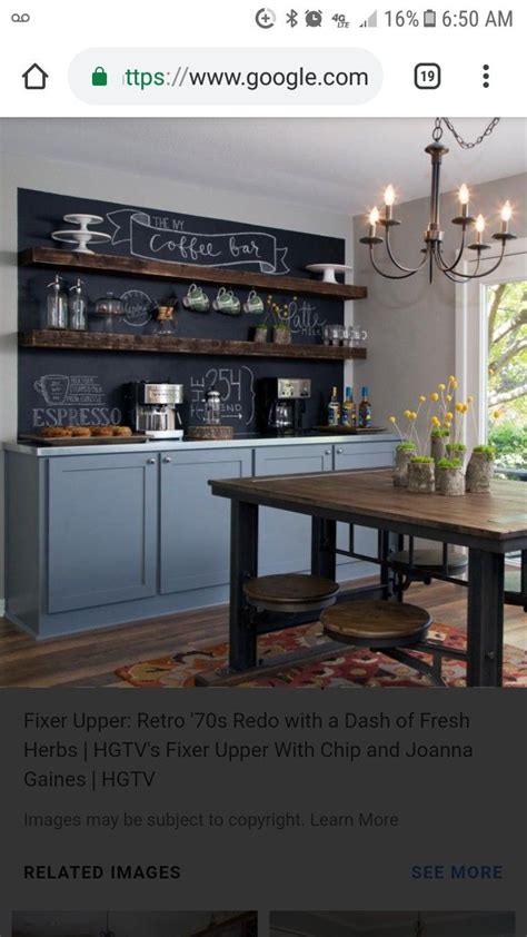 Decorating a farmhouse kitchen is so much fun! Pin by Mandy McCall on kitchen | Kitchen, Coffee bar, Chip ...