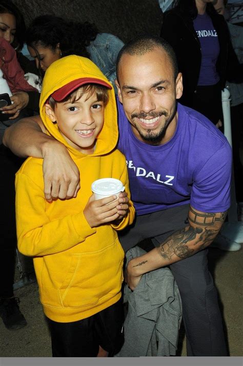 bryton james with his godson michael caden hensley son of christel khalil at 2018 walk to end
