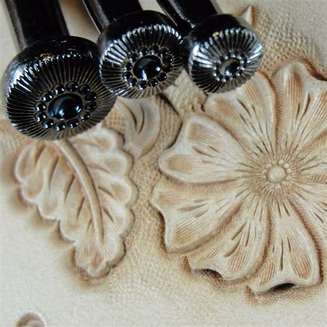 Sheridan Style Flower Center Leather Stamp Set Pro Leather Carvers