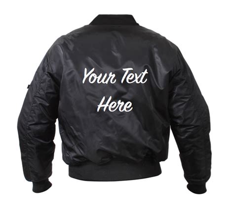 Personalized Custom Bomber Jacket Front And Back Embroidery Departure