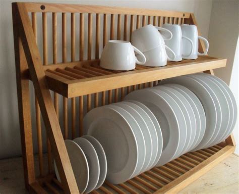 Reserved For Aoak Plate Rack Vintage Wooden Plate Storage