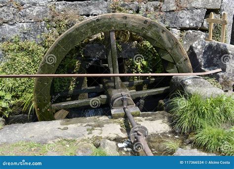 Old Water Mill Wheel In A Ruined Mill Stock Photo Image Of Wheel