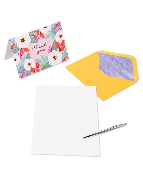 Vibrant Florals Thank You Boxed Blank Note Cards With Envelopes