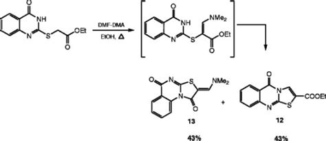 Reaction Of 10 With Dimethylformamide Dimethylacetal D Open I
