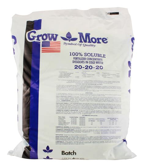 Grow More All Purpose Fertilizer 20 20 20 25 Pound