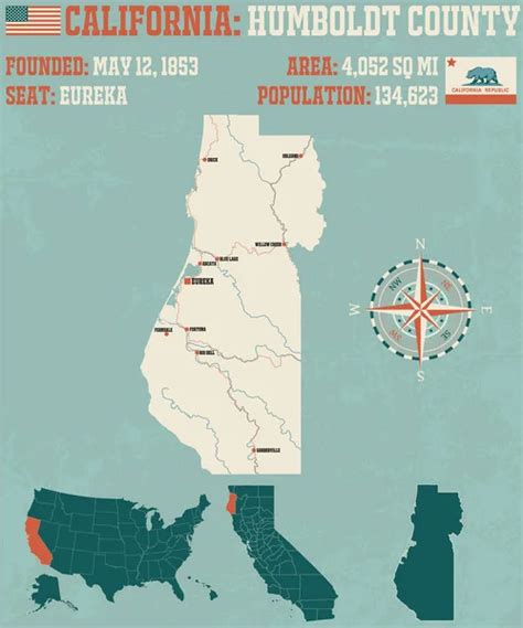 Depositphotos 176787914 Stock Illustration Large Detailed Map Humboldt County 