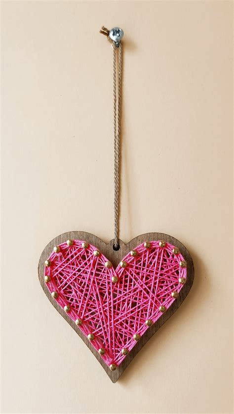 String Art Heart Shaped Ornament Etsy