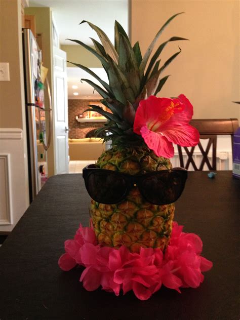 Pineapple Centerpiece Luau Party Decorations Hawaiian Party