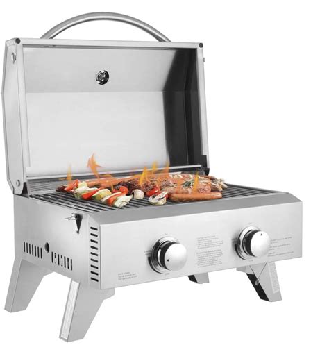 portable propane gas grill 20 000 btu tabletop grill outdoor cooking stove with foldable legs