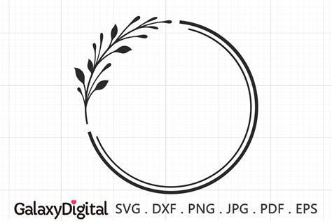Cameo Cricut Svg Bundle 12 Blank Circle Monogram Wreath Frames 2 Home