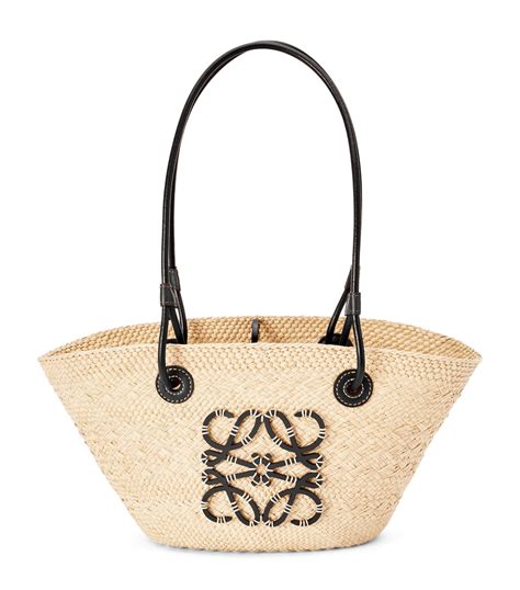 Loewe X Paulas Ibiza Small Woven Anagram Basket Bag Harrods Tw