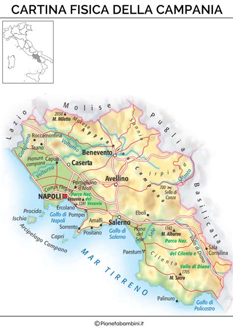 Qual è il ruolo dell'agricoltura nell'economia italiana? Cartina Muta, Fisica e Politica della Campania da Stampare ...