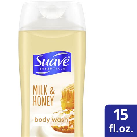 Suave Essentials Liquid Body Wash Milk And Honey With Vitamin E 15 Oz