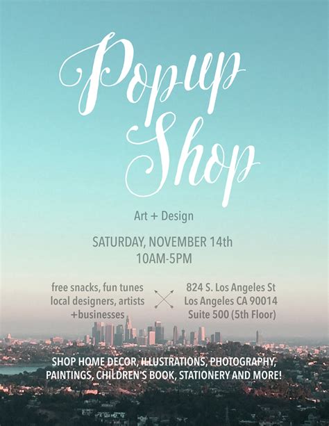 Come Visit Our Pop Up Shop Event If You Are In The Los