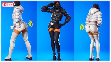 Fortnite Thicc Moncler Skin Renee Showcased With Hot Dances And Emotes 🍑😍 ️ Youtube