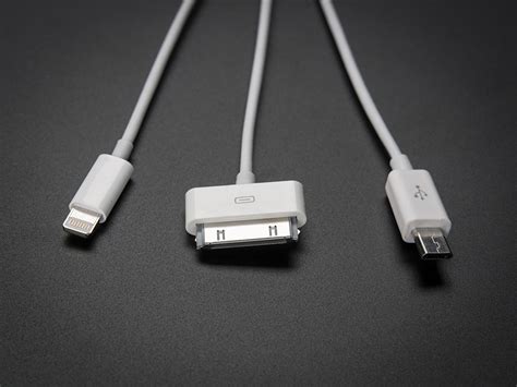 Usb 3 Way Charging Cable Iphone 5iphoneipad And Microusb Id 1514