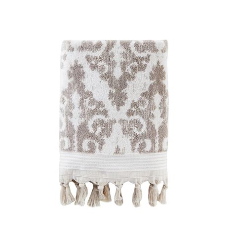 Skl Home Mirage Fringe Bath Towel Taupe 28 X 54