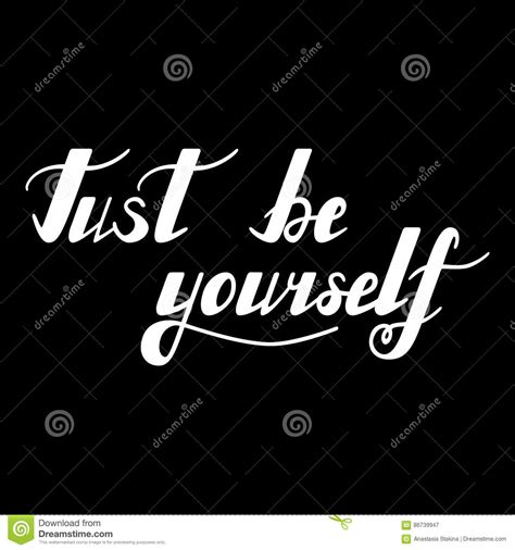 Just Be Yourself Stock Vector Illustration Of
