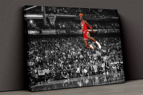Michael Jordan Free Throw Line Dunk Poster Canvas Wall Art – Your best