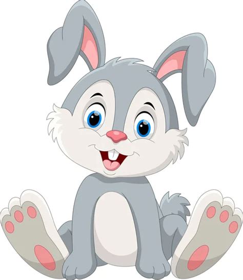Cute Rabbit Bunny Cartoon Sitting — Stock Vector © Tigatelu 23052376
