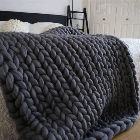 Chunky Knit Blanket Chunky Knit Throw Chenille Bulky Blanket Knitfirst