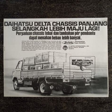 Jual Iklan Lawas Truk Daihatsu Delta Dekorasi Poster Mobil Jadul